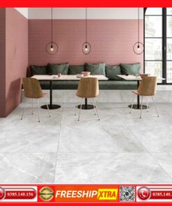 Gạch 120x120 India Polished 5301 màu xám Carving khắc kim