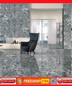 Gạch 60x120 Highgloss-3905 vân đá Marbal xanh lam