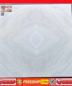 Gạch 60x60 Ý Mỹ EP69010 Pierre-Cardin trắng mây xám