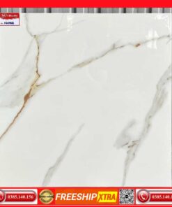 Gạch 60x60 Ý Mỹ Pierre Cardin-F68002 trắng vân xám