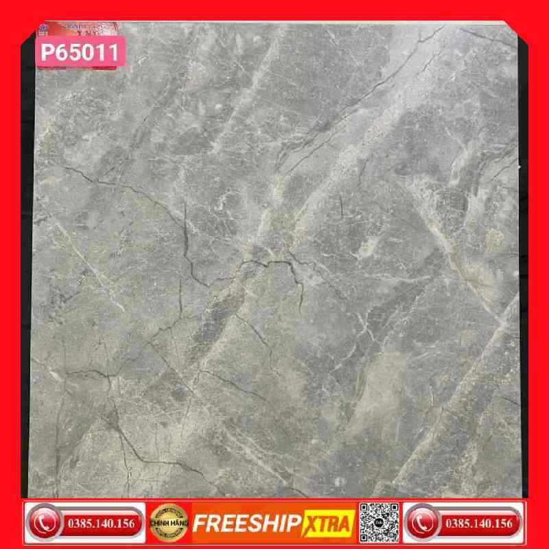 Gạch 60x60 Ý Mỹ P65011 Pierre-Cardin xám vân đá