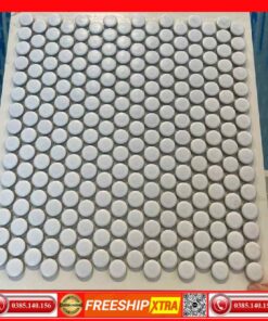 Gạch Mosaic gốm G-Luxury032M chấm bi trắng