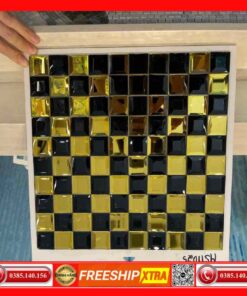 Gạch Mosaic thuỷ tinh MSTT025 vàng đen