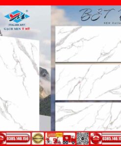 Gạch 60x120 Ý Mỹ N61248015R trắng vân xám