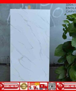Gạch 60x120 India 3304 Carving MTH trắng xám