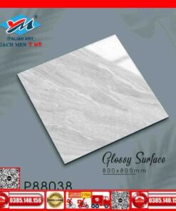 Gạch 80x80 Ý Mỹ Pierre-Cardin P88038 mây xám
