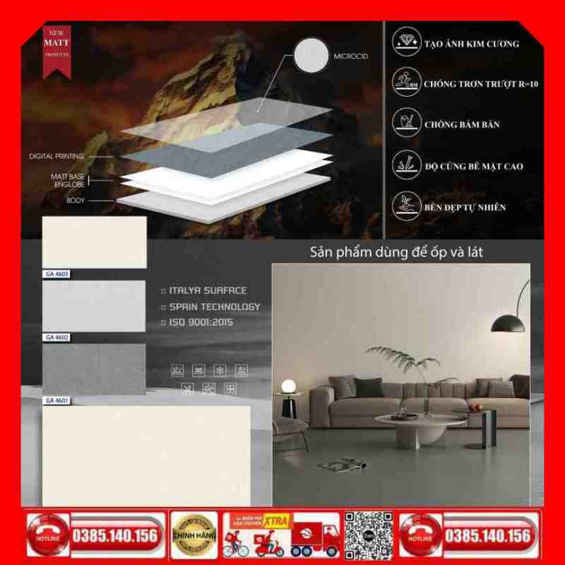 Gạch 40x80 Thắng Cường GRANCA-GA4601-GA4602-GA4603