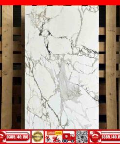 Gạch 60x120 India Ấn Độ đá Marbal trắng vân Xám