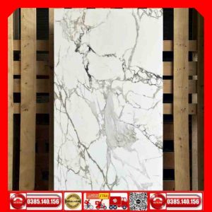 Gạch 60x120 India Ấn Độ đá Marbal trắng vân Xám