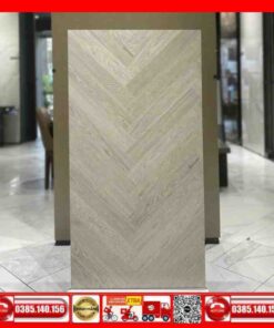 Gạch 60x120 India Tilers-Herringbone-Oak-Grey-Grande gỗ xám