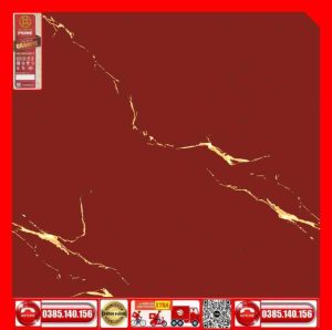 Gach 60x60 PRIME 03.600600.29630 đỏ tia chớp vàng