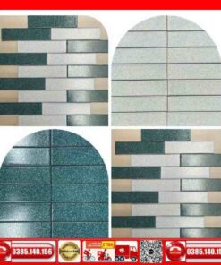 Gạch Thẻ Trang Trí 6x24 xanh chấm bi