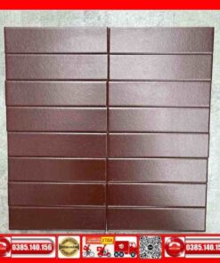Gạch Thẻ Trang Trí 6x24 nâu đất chấm bi