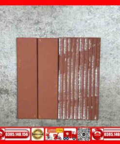 Gạch Thẻ Trang Trí 6x24 đỏ chấm bi