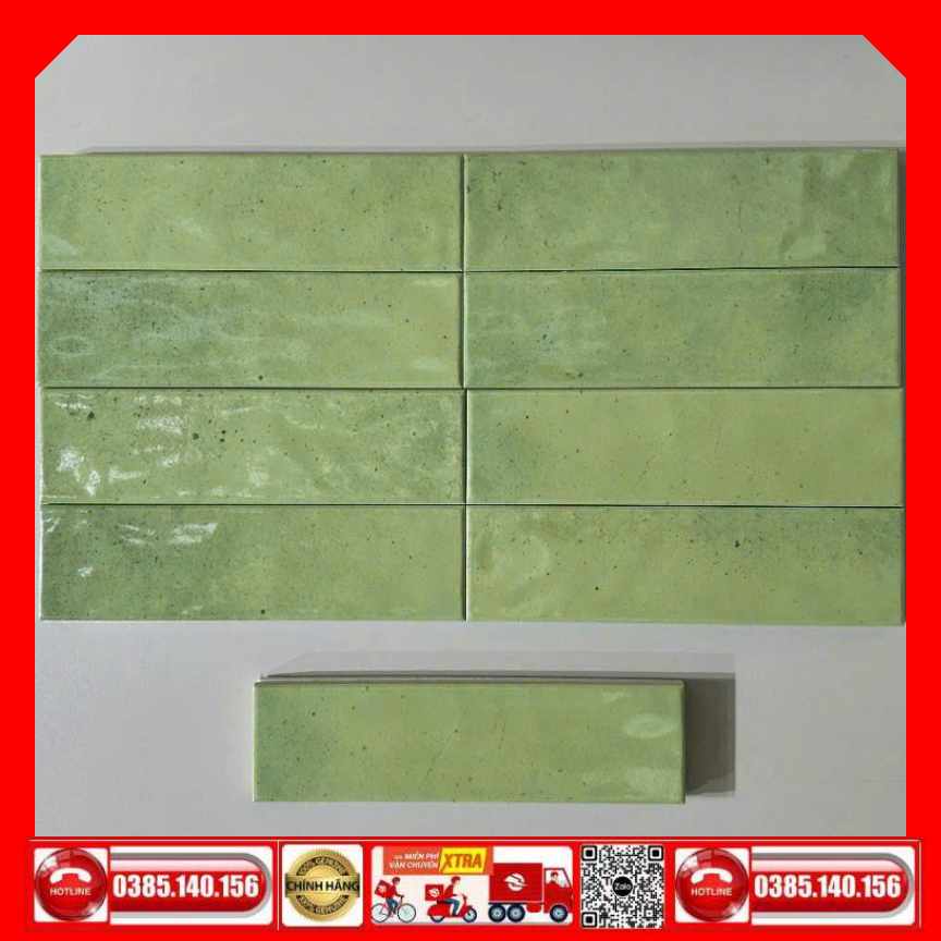 Gạch 75x300 Mosaic ốp trang trí MG75309 xanh lá chuối