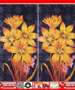 Tranh Mosaic Gốm bông hoa vàng