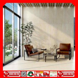 Gach 45x90 Prime 26008 vân Travertino vàng be