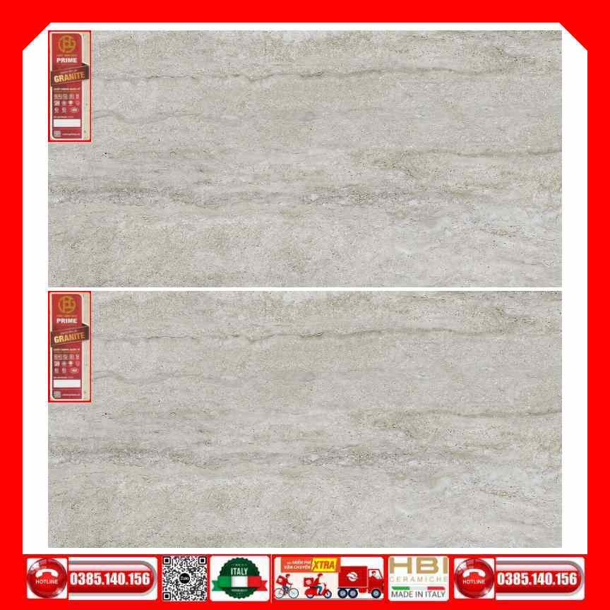 Gach 45x90 Prime 26009 vân Travertino xam