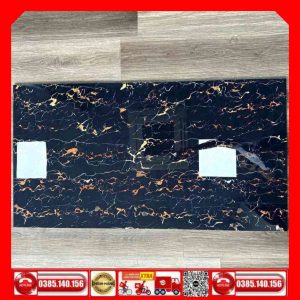 Gạch 60x120 Đá Đen Vân Vàng Cam Ốp Cột VIN16126