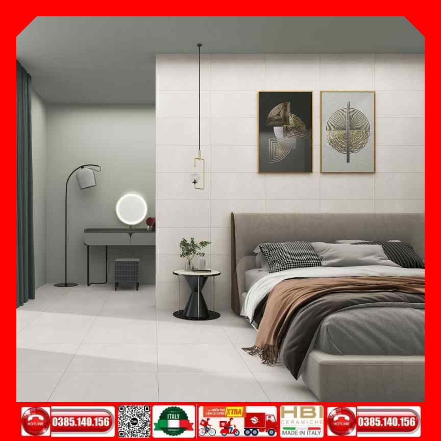 Gach 60x60 Prime 29E03 vân Travertina xám