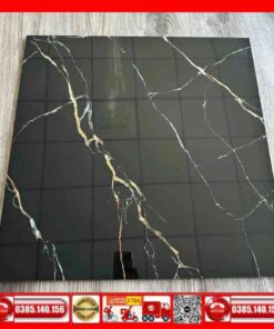 Gạch 80x80 Granite Đá Đen Chớp Trắng ốp cột VIN8870