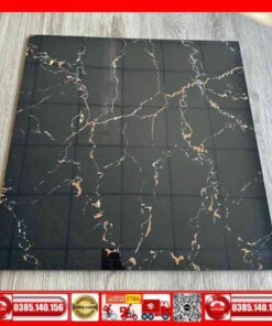 Gạch 80x80 Granite Đá Đen Vân Cam ốp cột VIN8869