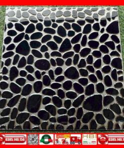 Gạch 30x30 Sỏi Đen khắc kim vàng 30347
