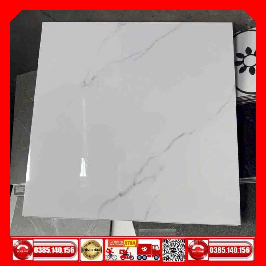 Gạch 80x80 Á Mỹ 3837A1 trắng xám bóng