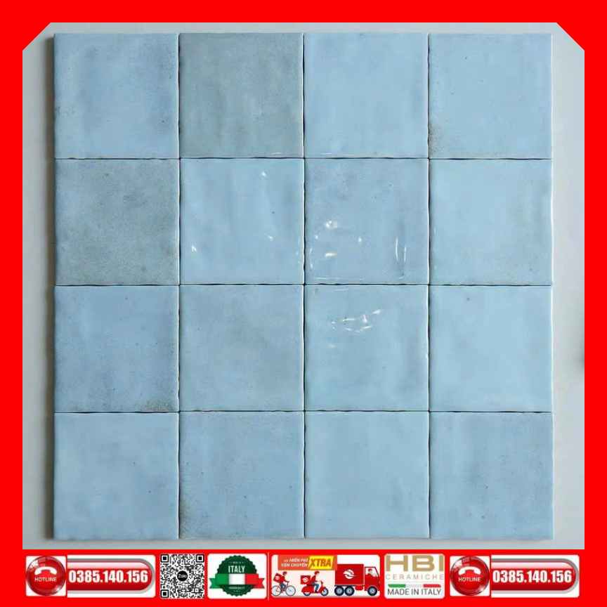Gạch Mosaic 10x10 Inax M11B04-M11B04Y xanh nhạt