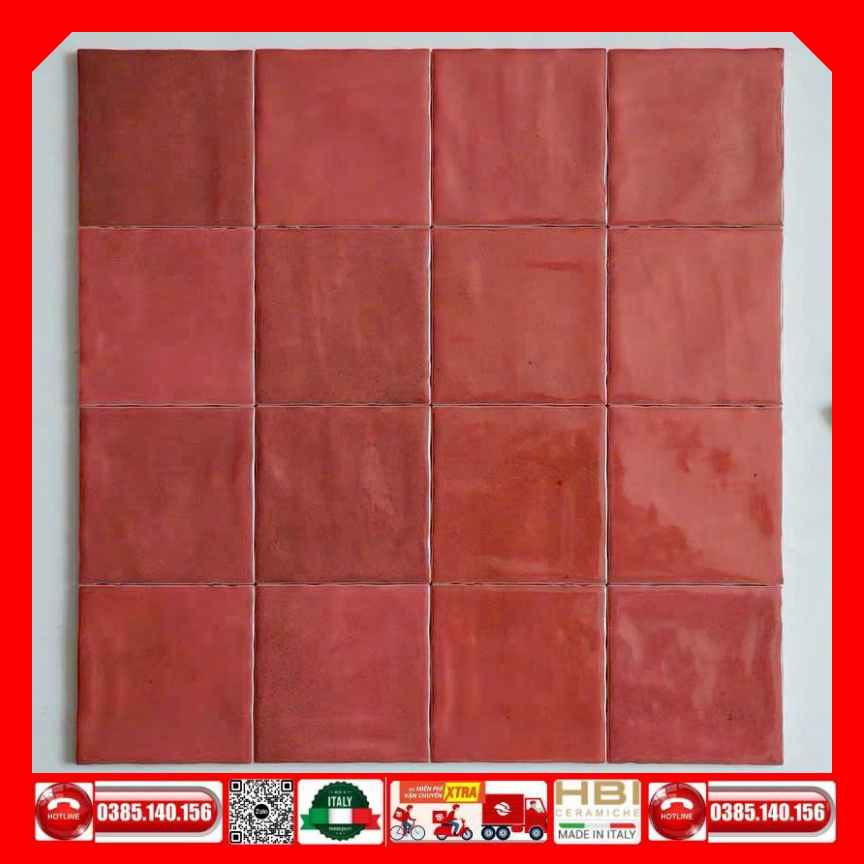Gạch Mosaic 10x10 Inax M11B10 màu đỏ