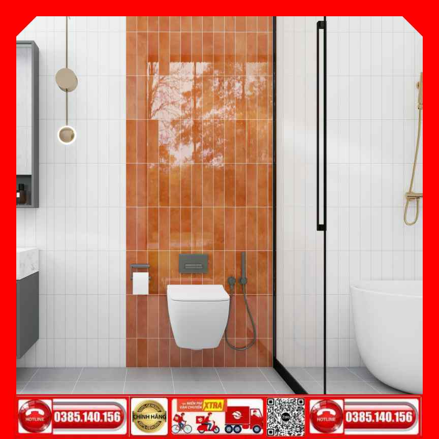 Gạch Mosacic 75x300 Prime 18903-18E03 nâu bóng