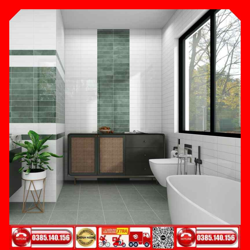 Gạch Mosacic 75x300 Prime 18905-18E05 xanh rêu bóng