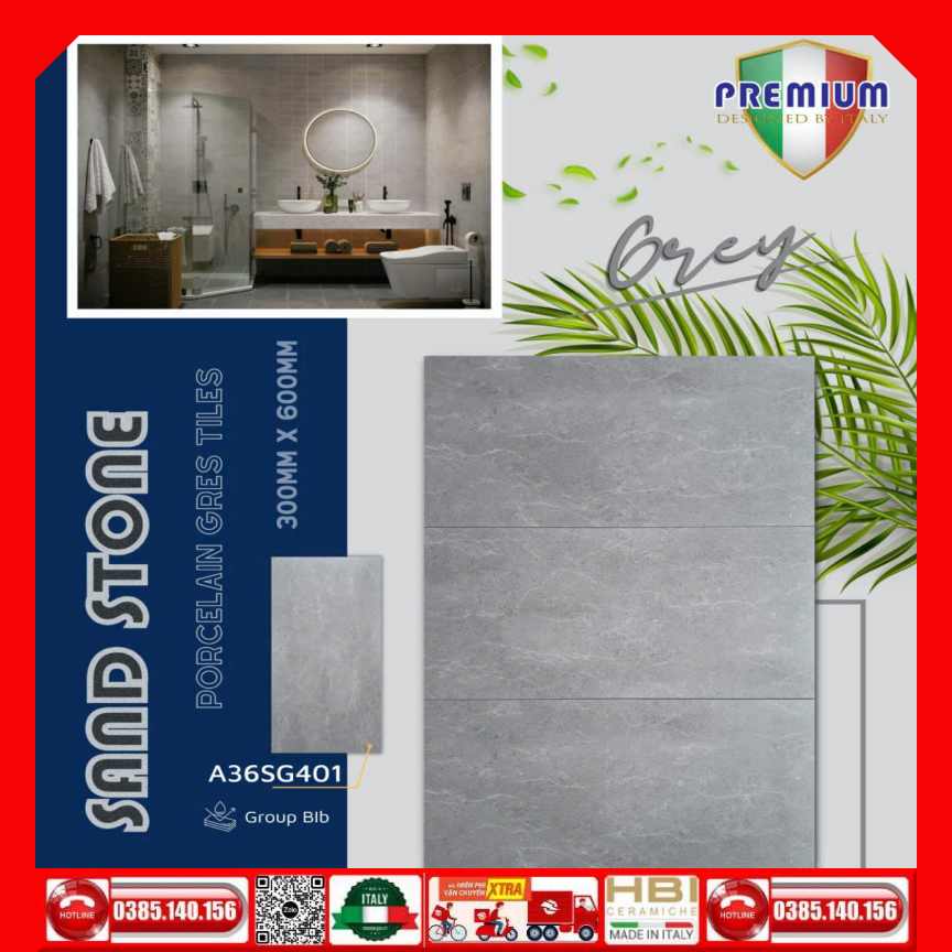 Gạch 30x60 Apodio A36SG401 Xám Tro
