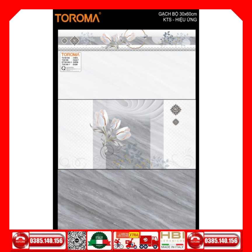 Gạch ốp tường 30x60 Toroma T36166 Vinceramic
