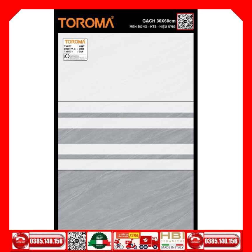 Gạch ốp tường 30x60 Toroma T36177 Vinceramic
