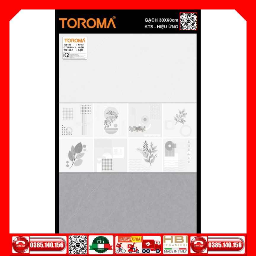 Gạch ốp tường 30x60 Toroma T36180 Vinceramic