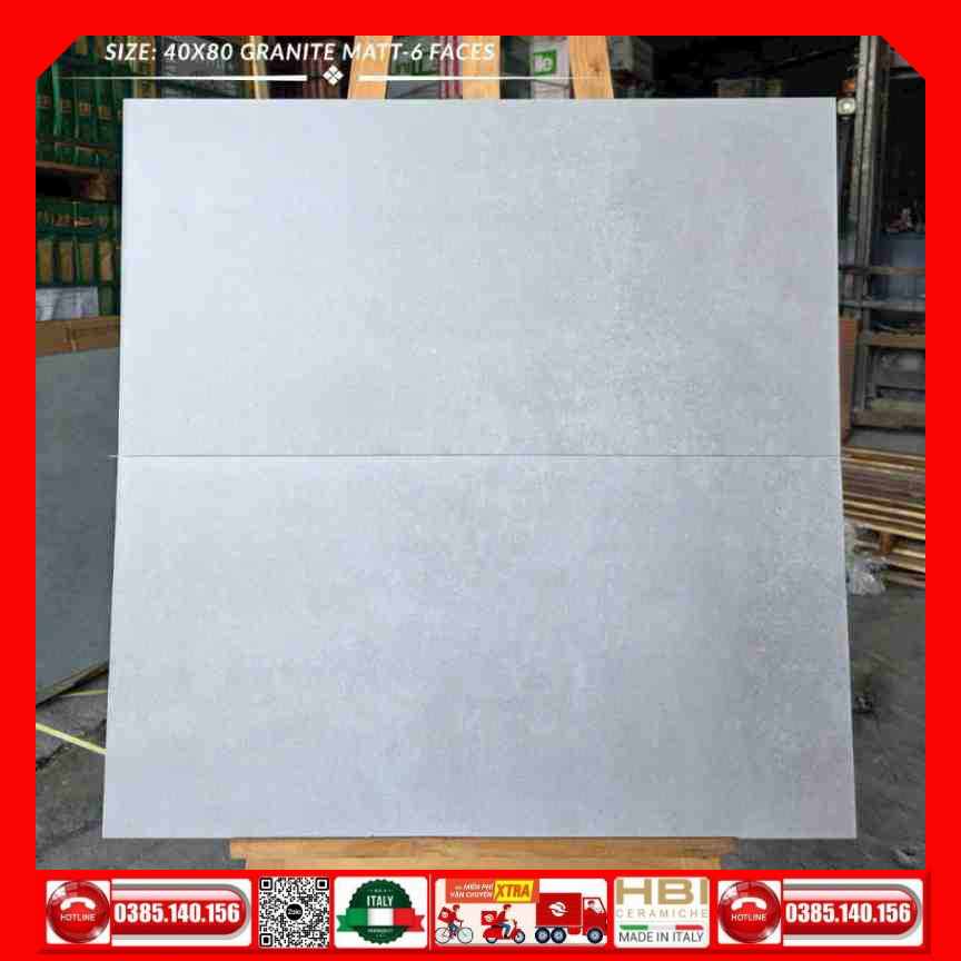 Gạch 40x80 UNIS SL484003 xám bê tông