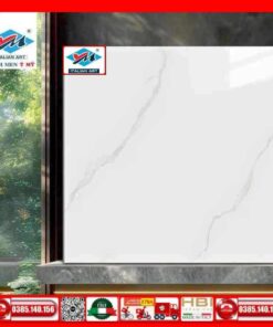 Gạch 60x60 Ý Mỹ N68066R Granite trắng vân xám
