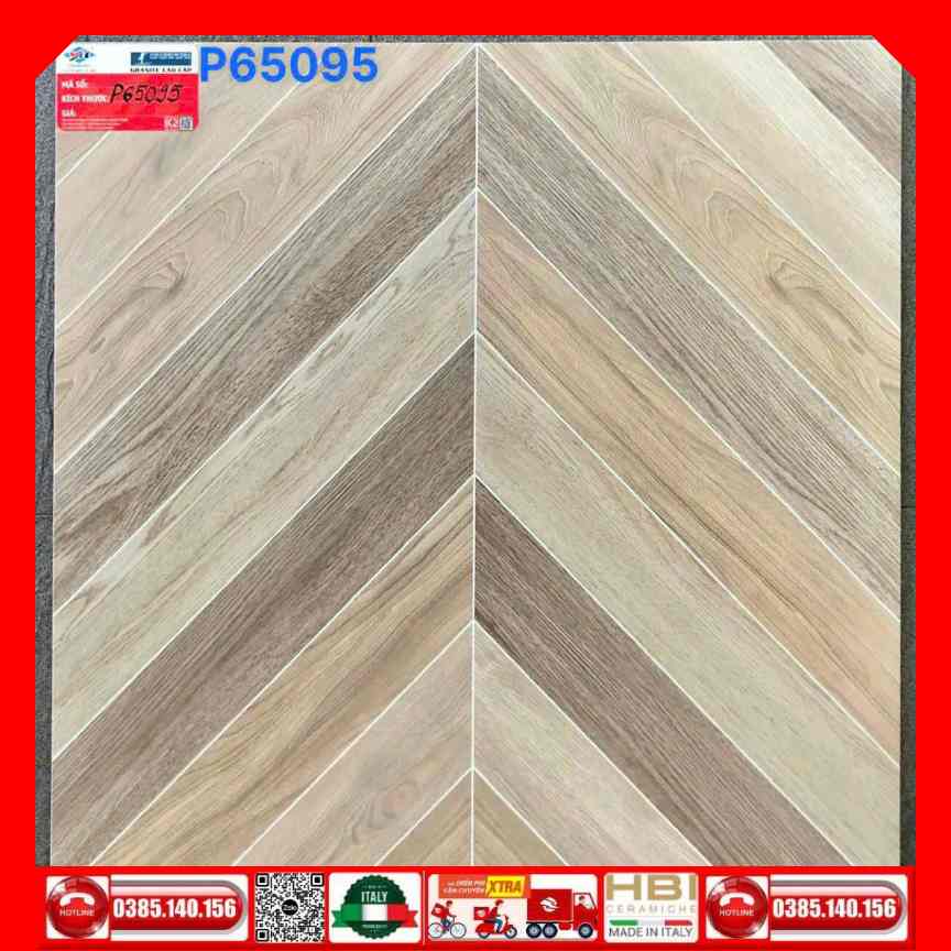 Gạch 60x60 Ý Mỹ P65095 Gỗ Xương Cá