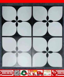 Gạch bông 30x30 cổ điển F30125 trắng đen