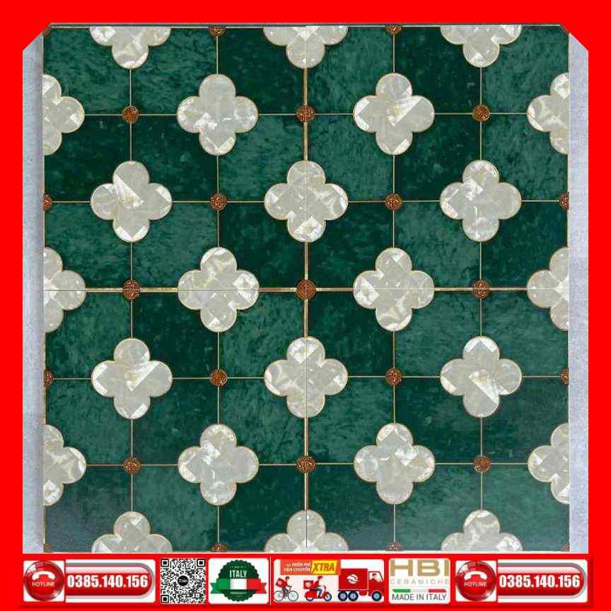 Gạch bông 30x30 cổ điển F35021W Xanh