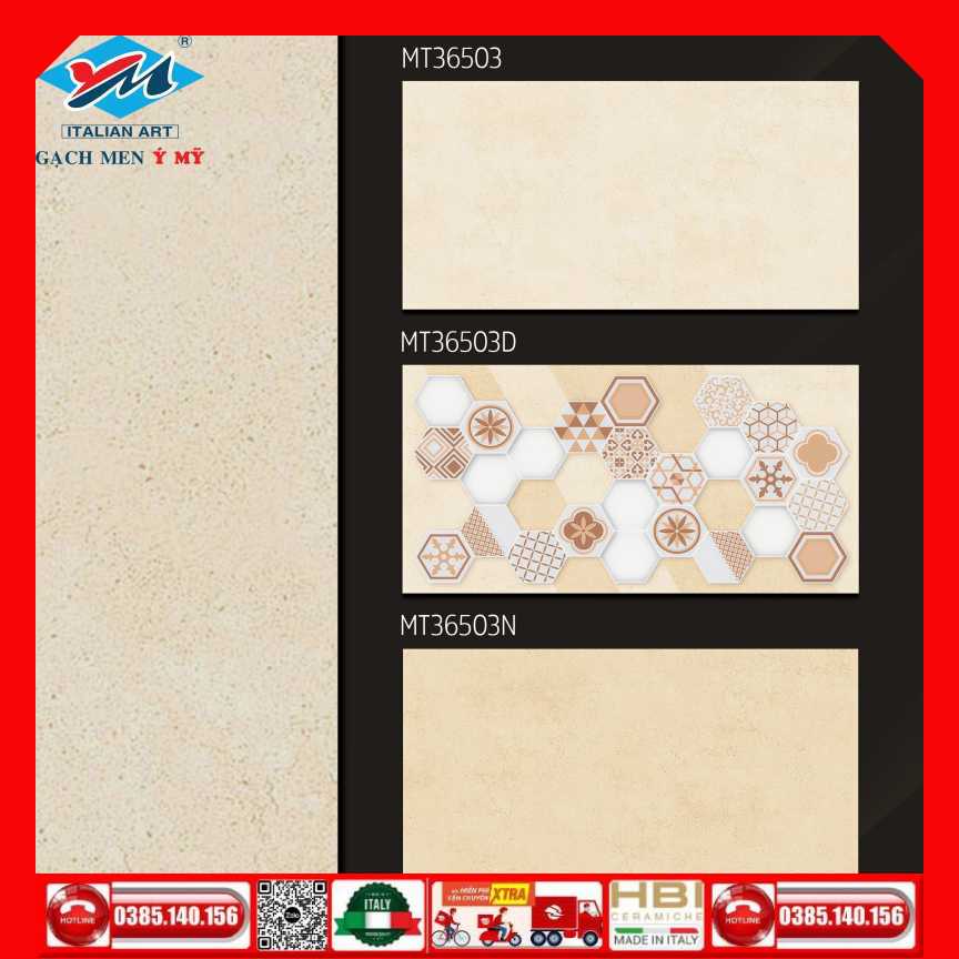 Gạch 30x60 Ý Mỹ MT36503 Vàng Be