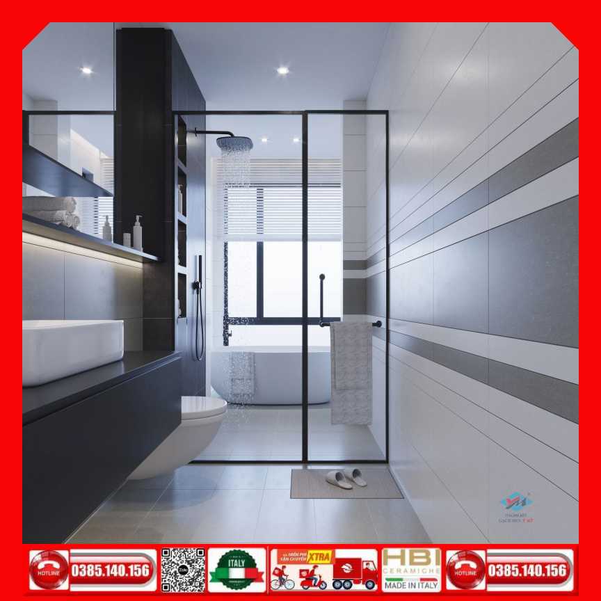 Gạch 30x60 Ý Mỹ N365015H xám mờ