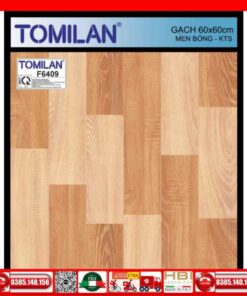 Gạch 60x60 Tomilan F6409 vân gỗ vàng