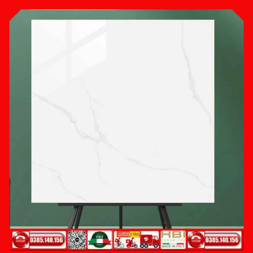Gạch 80x80 Ý Mỹ F88064R Trắng Xám