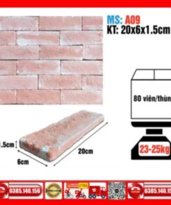 Gạch Cổ Bê Tông Hồng Phấn A09