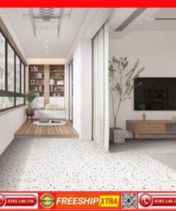 Gạch 60x60 Granite vân Terrazzo VIN6675 màu sáng mè nhỏ