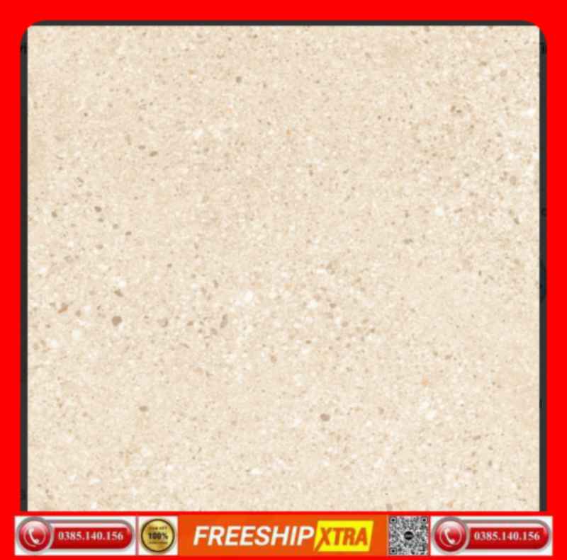 Gạch 60x60 Prime 09236 Terrazzo đá mờ màu kem