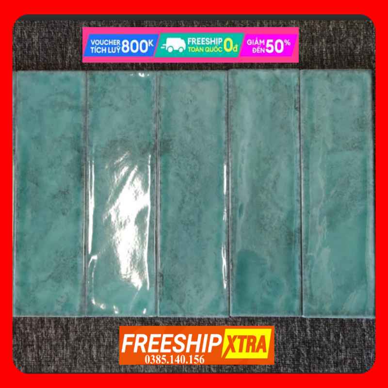 Gạch Mosaic 10x30 màu xanh VINS1306