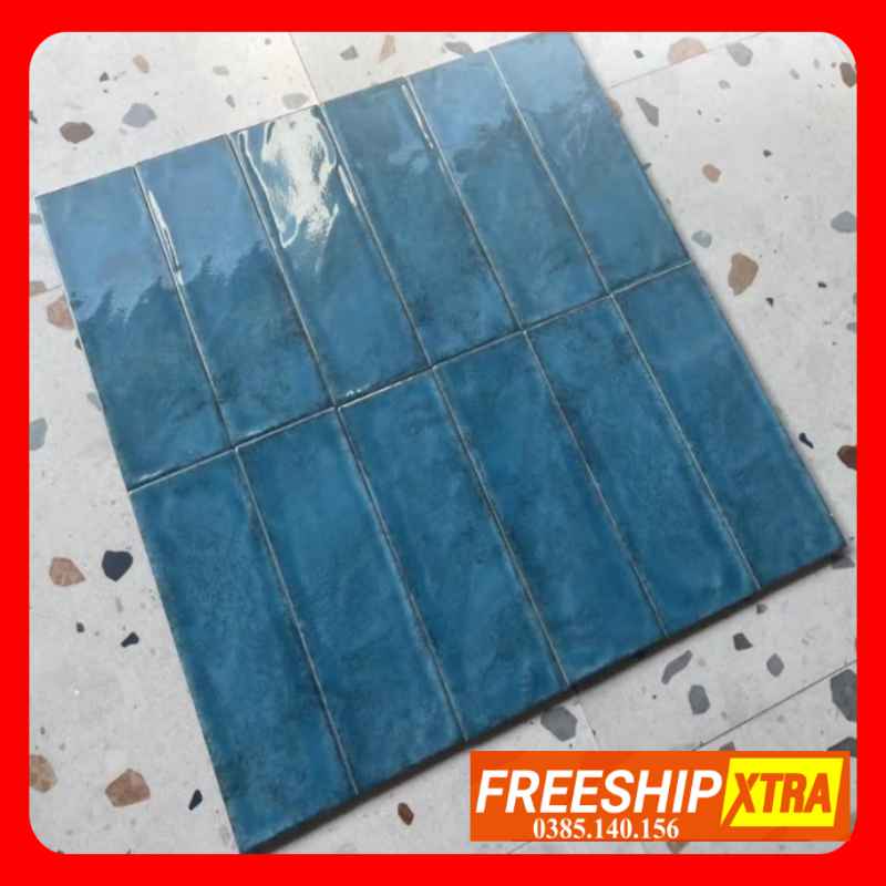Gạch Mosaic 10x30 màu xanh VINS1308